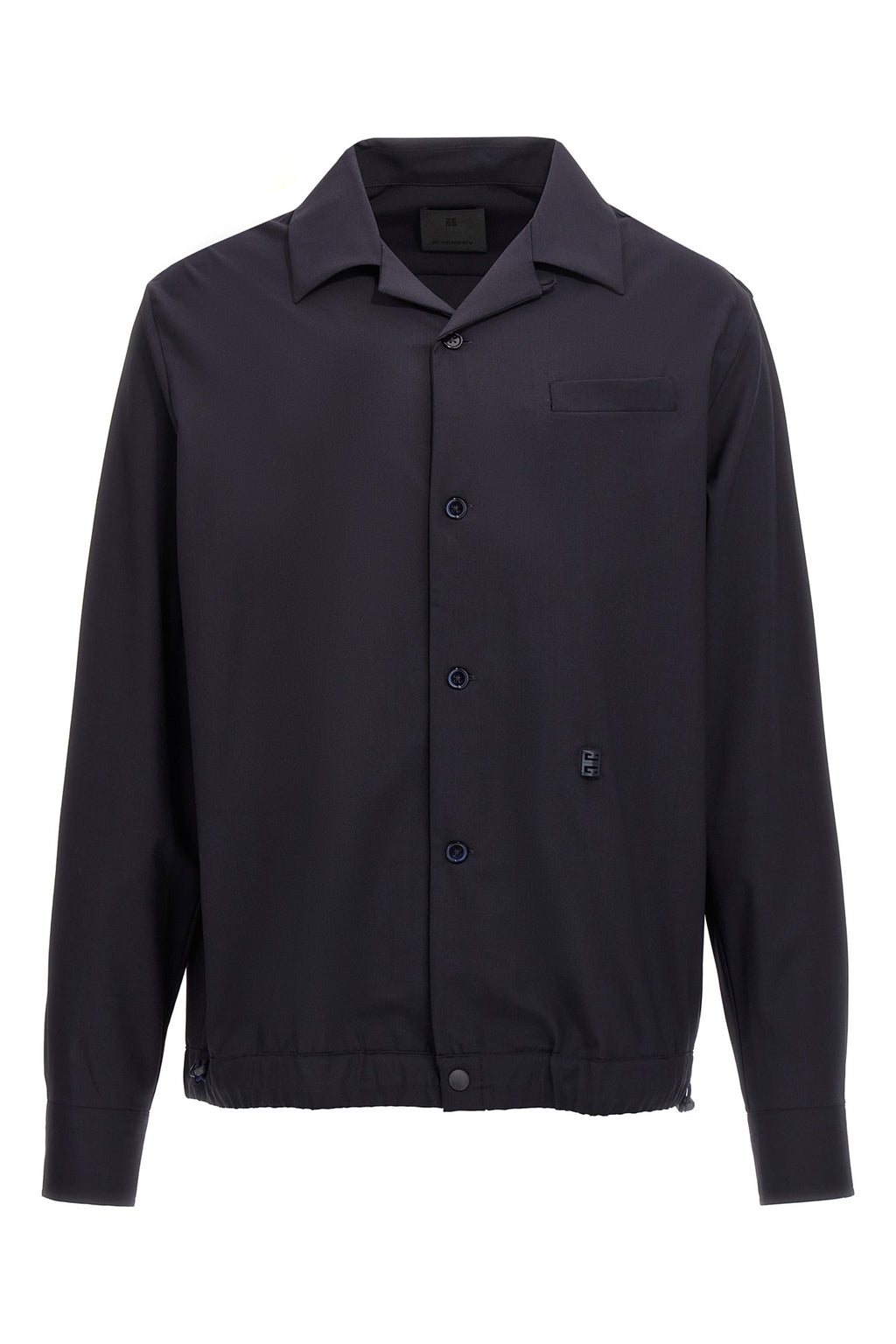 GIVENCHY Logo plaque shirt For Men 4% elastane 38% polyamide 58% wool