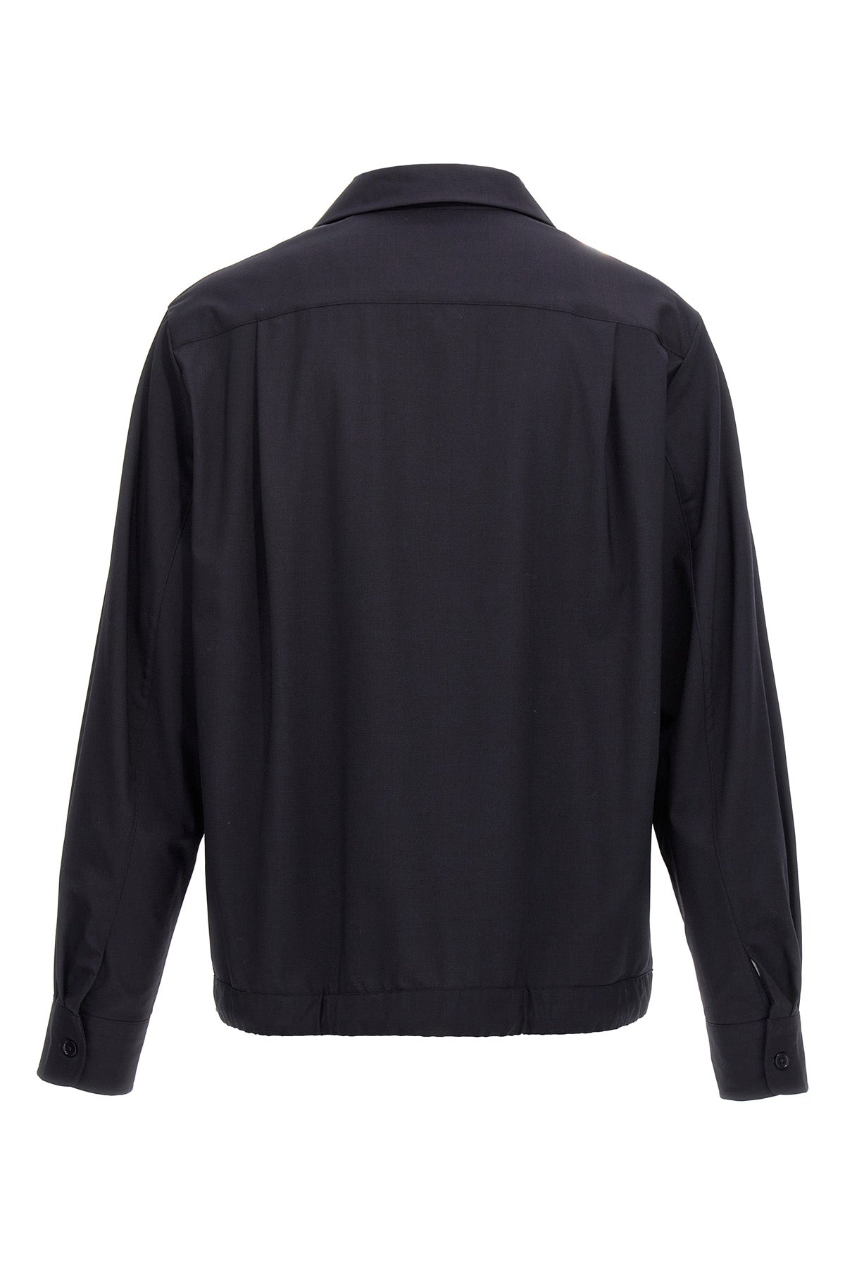 GIVENCHY Logo plaque shirt For Men 4% elastane 38% polyamide 58% wool