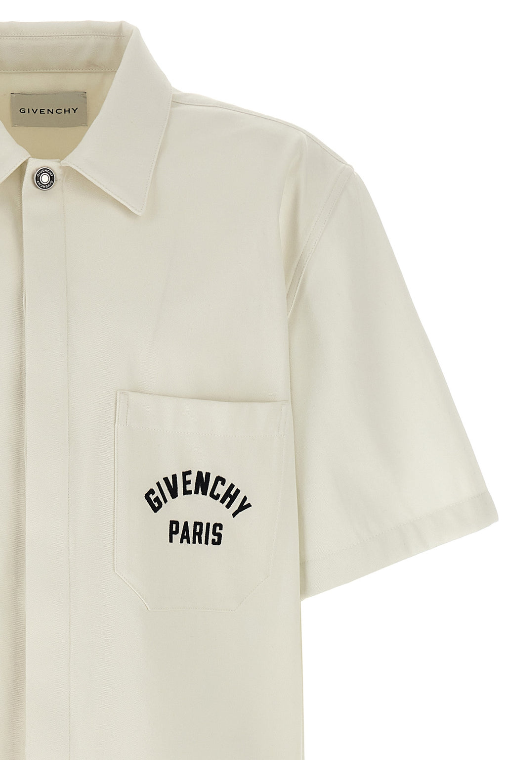 GIVENCHY Logo embroidery shirt For Men 100% cotton