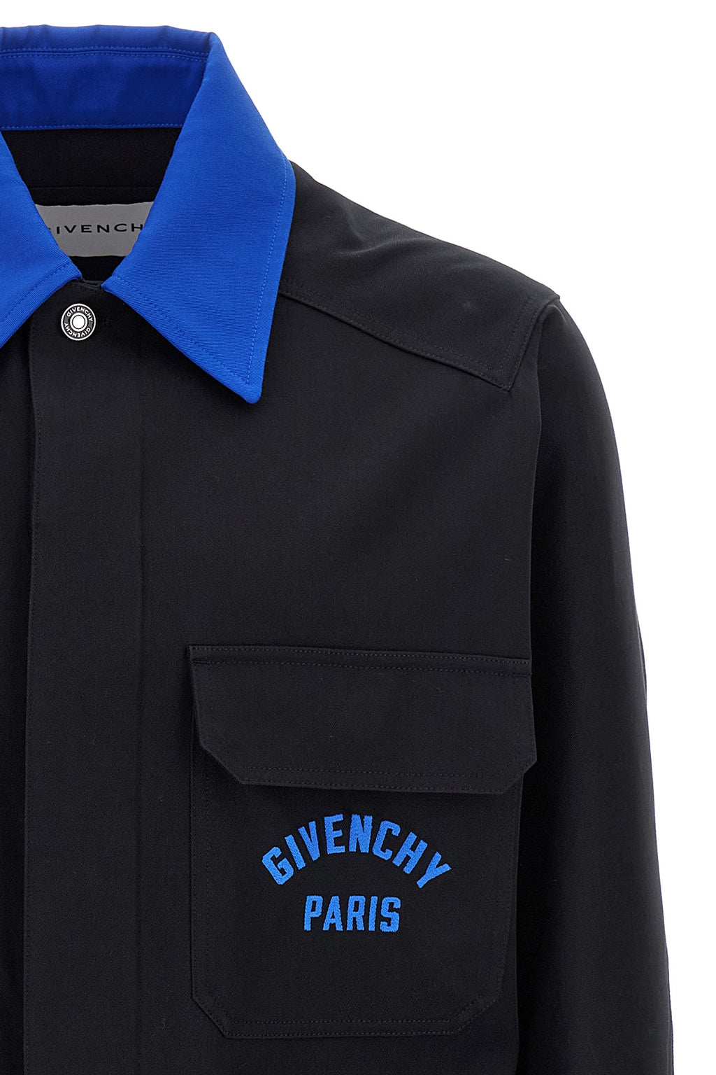 GIVENCHY Logo embroidery overshirt For Men 100% cotton