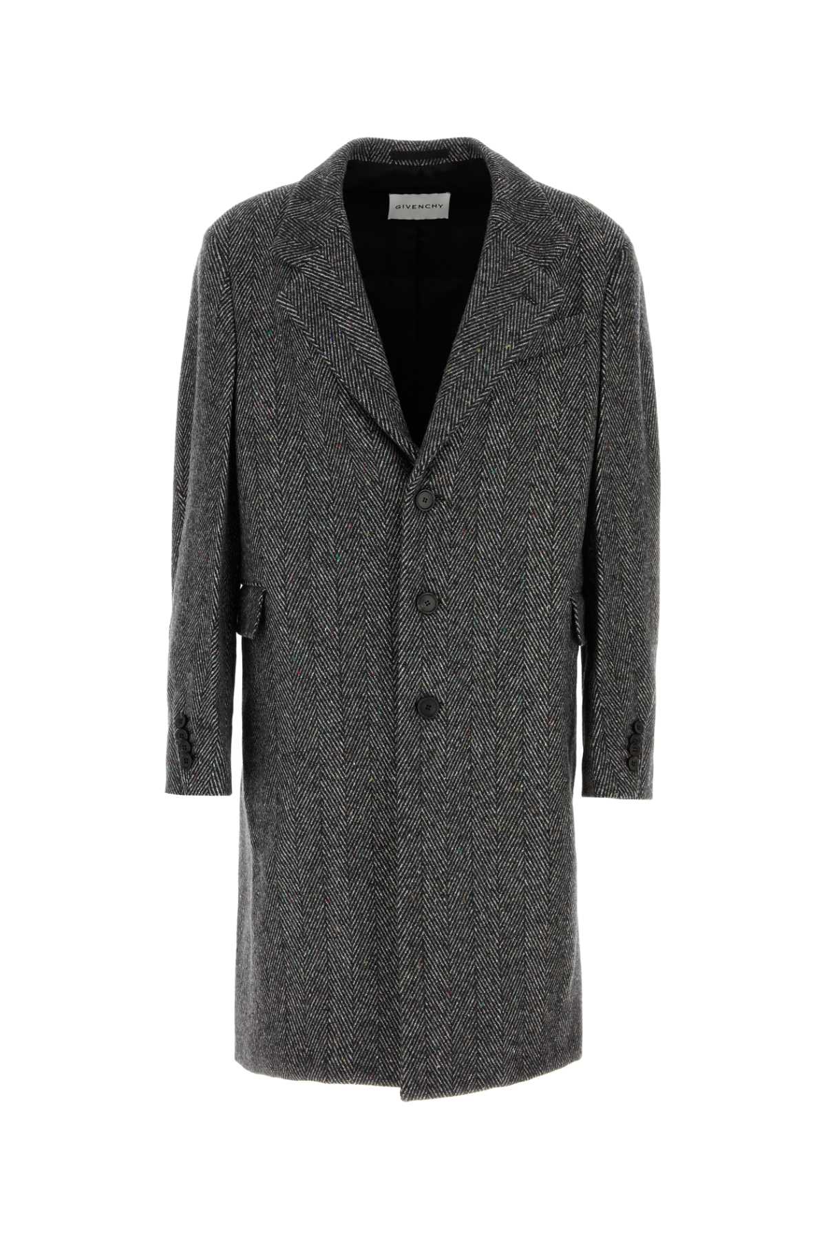 GIVENCHY RELAXED NOTCH LAPEL COUTURE SEAM COAT For Men Exterior: 80% Wool 20% Nylon Lining: 100% Viscose