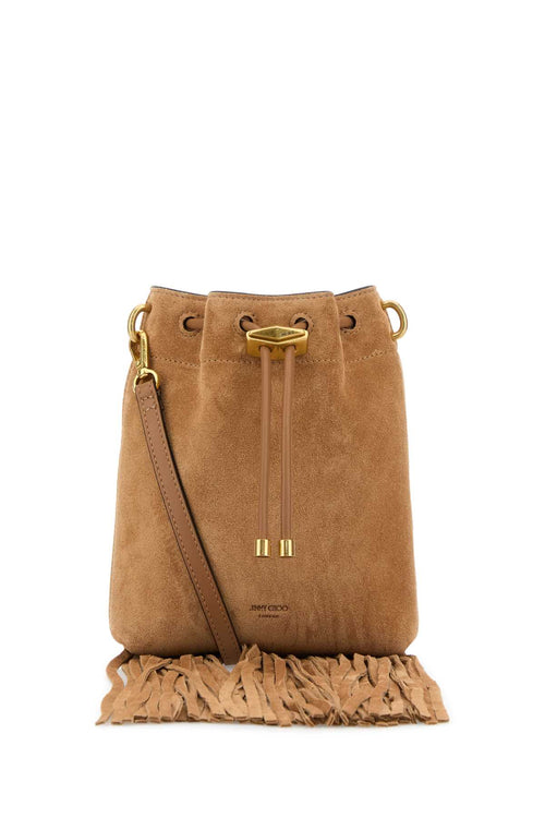 JIMMY CHOO BON BON BCKT N/S MN For Women Exterior: 100% Suede Lining: 100% Fabric Finishing: Golden metal