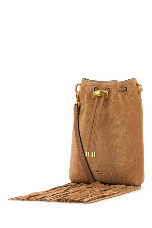 JIMMY CHOO BON BON BCKT N/S MN For Women Exterior: 100% Suede Lining: 100% Fabric Finishing: Golden metal