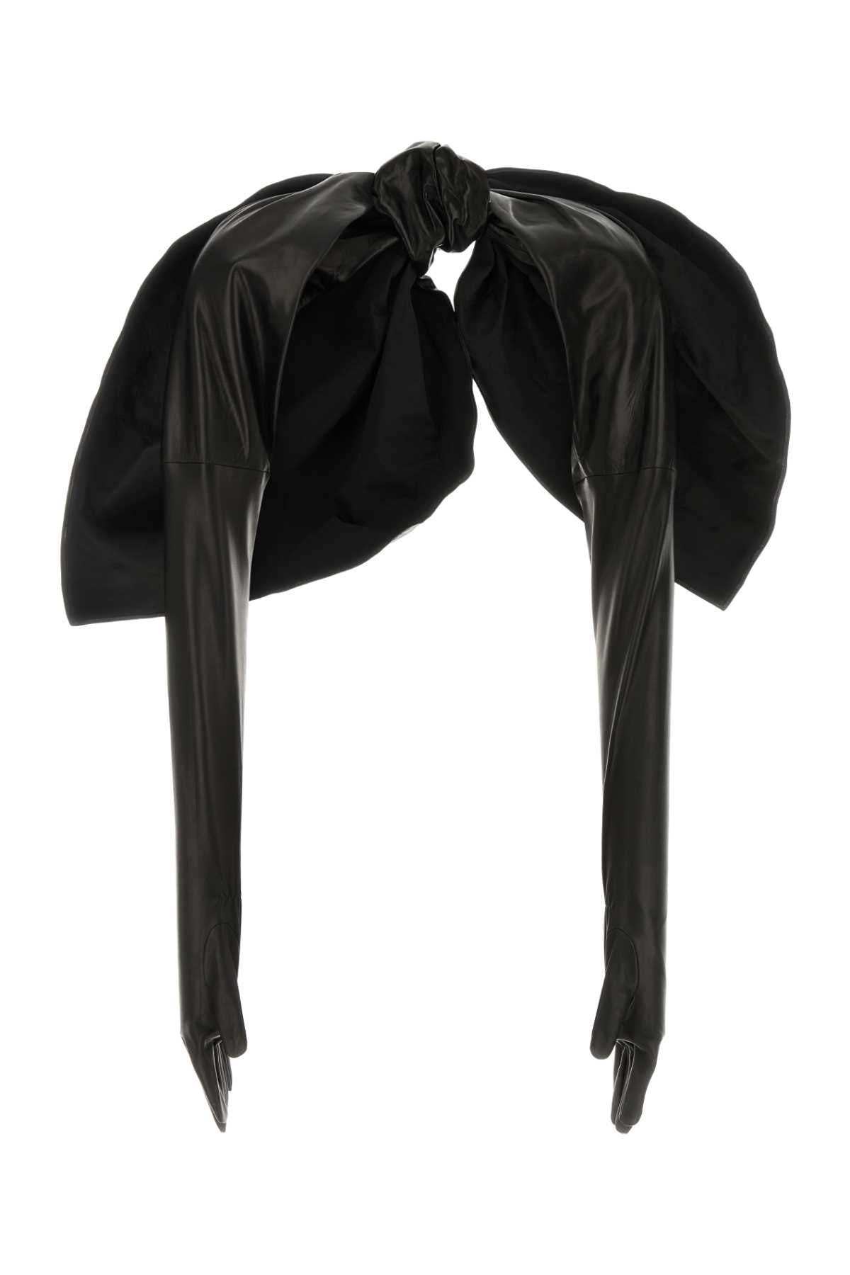 GIVENCHY LEATHER BOW WITH GLOOVES For Women Exterior: 100% Ovine leather Lining: 100% Silk