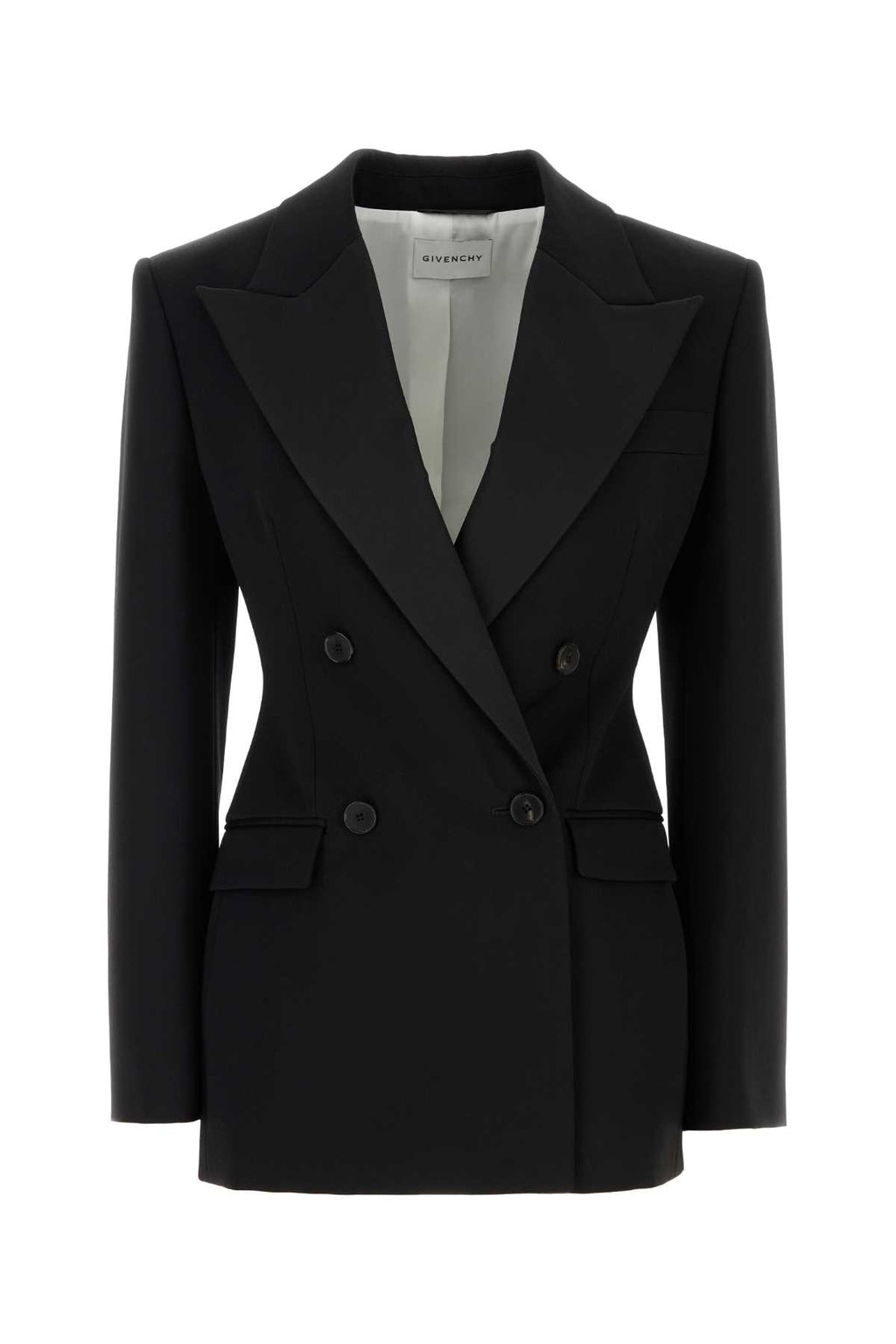 GIVENCHY DOUBLE BREASTED JACKET TUXEDO For Women Exterior: 100% Wool Lining: 100% Polyester