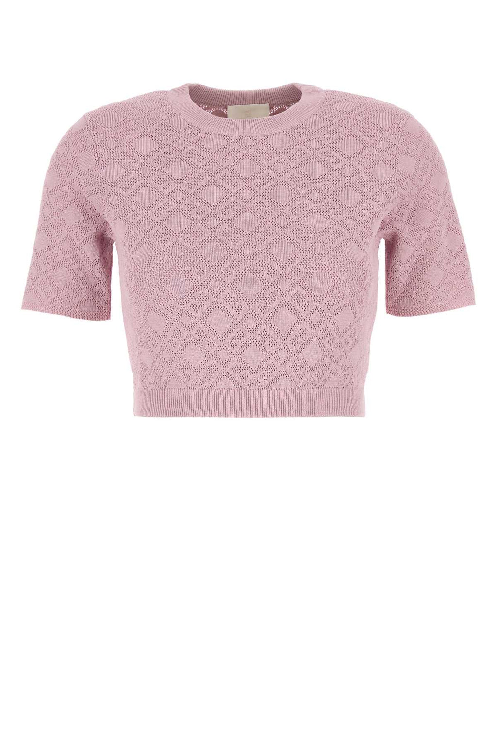 GIVENCHY CROPPED SHORT SLEEVES SWEATER For Women Exterior: 89% Viscose 7% Nylon 4% Polyester