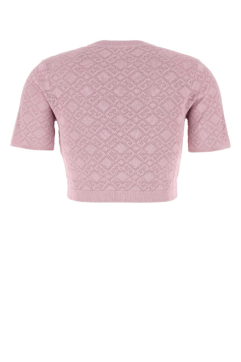 GIVENCHY CROPPED SHORT SLEEVES SWEATER For Women Exterior: 89% Viscose 7% Nylon 4% Polyester