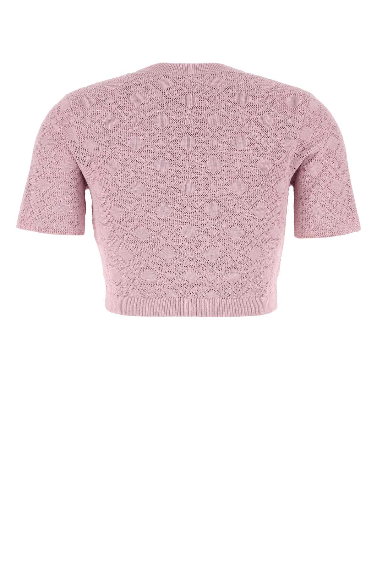 GIVENCHY CROPPED SHORT SLEEVES SWEATER For Women Exterior: 89% Viscose 7% Nylon 4% Polyester