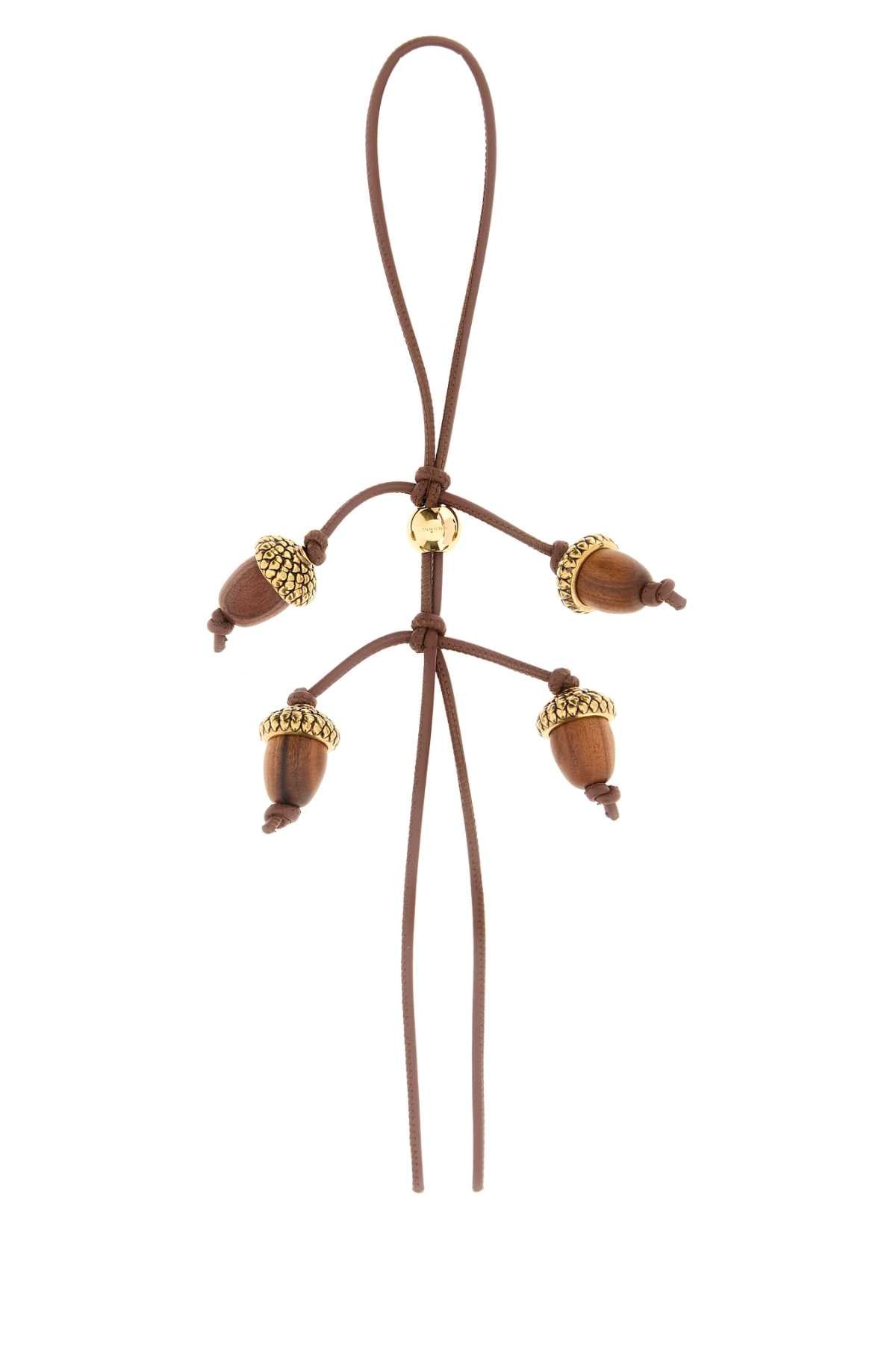 LOEWE WOODEN ACORN CHARM For Women Exterior: 100% Wool 100% Calf
