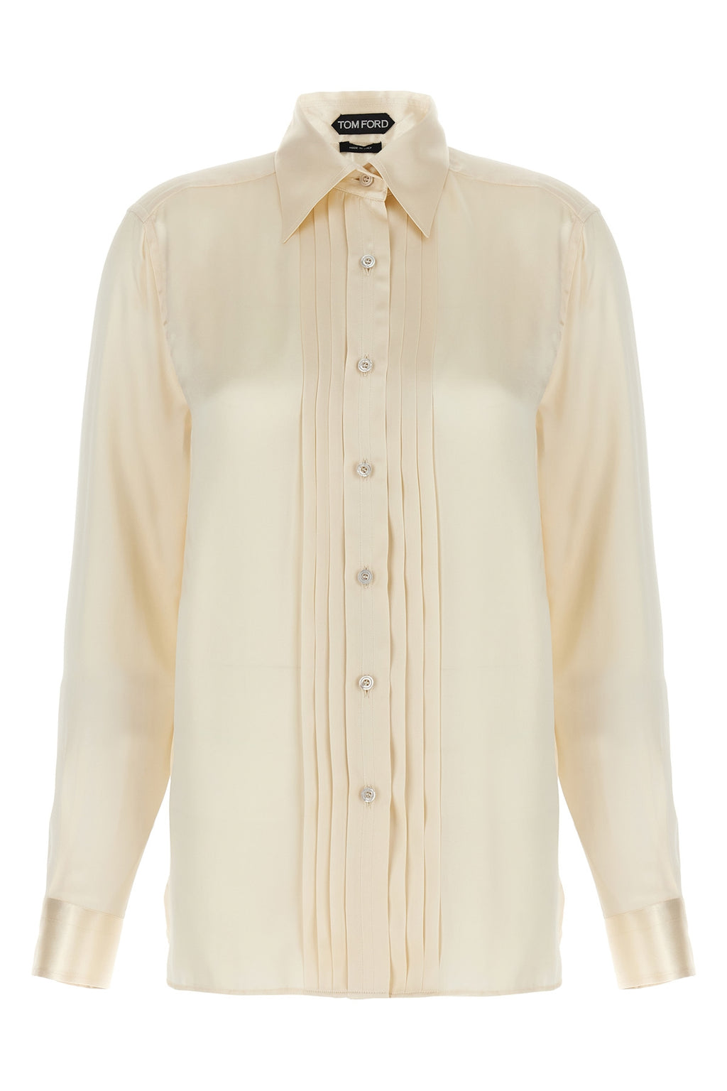 TOM FORD Pleated plastron shirt For Women 100% silk