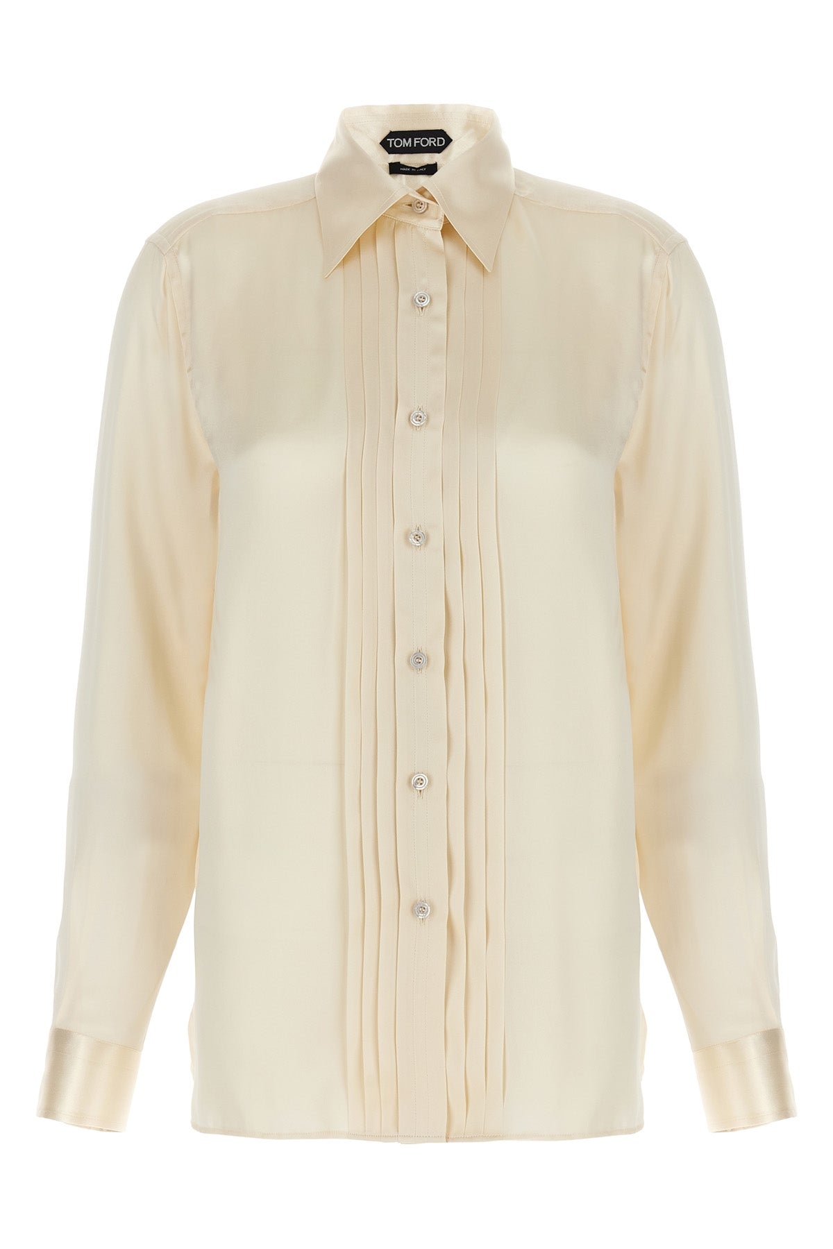 TOM FORD Pleated plastron shirt For Women 100% silk