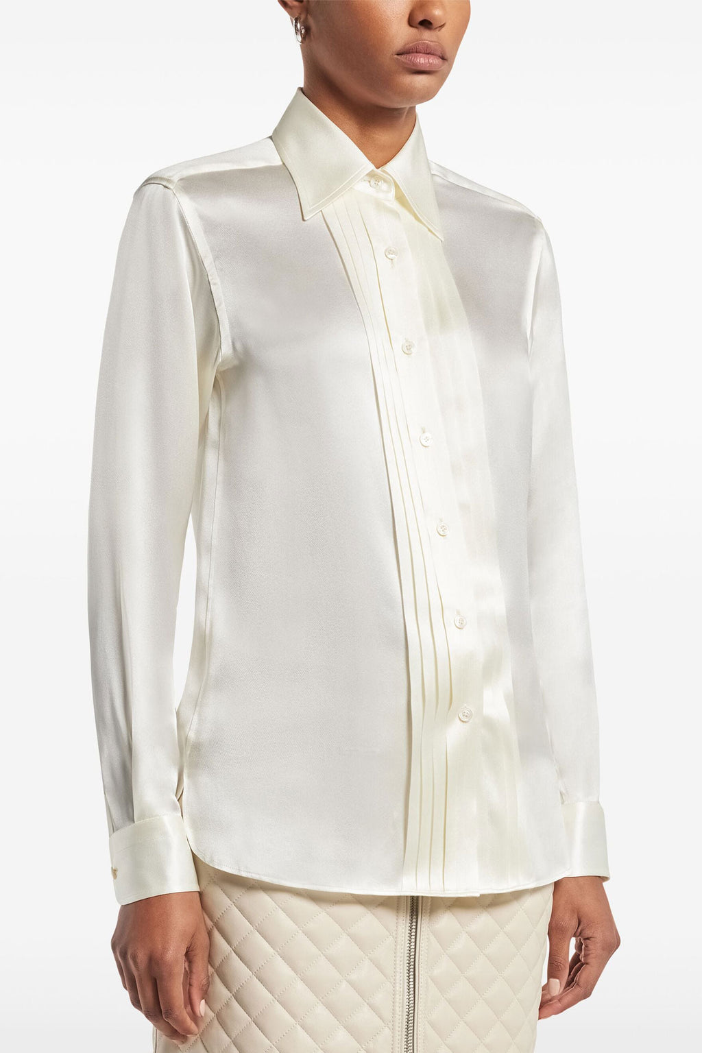 TOM FORD Pleated plastron shirt For Women 100% silk