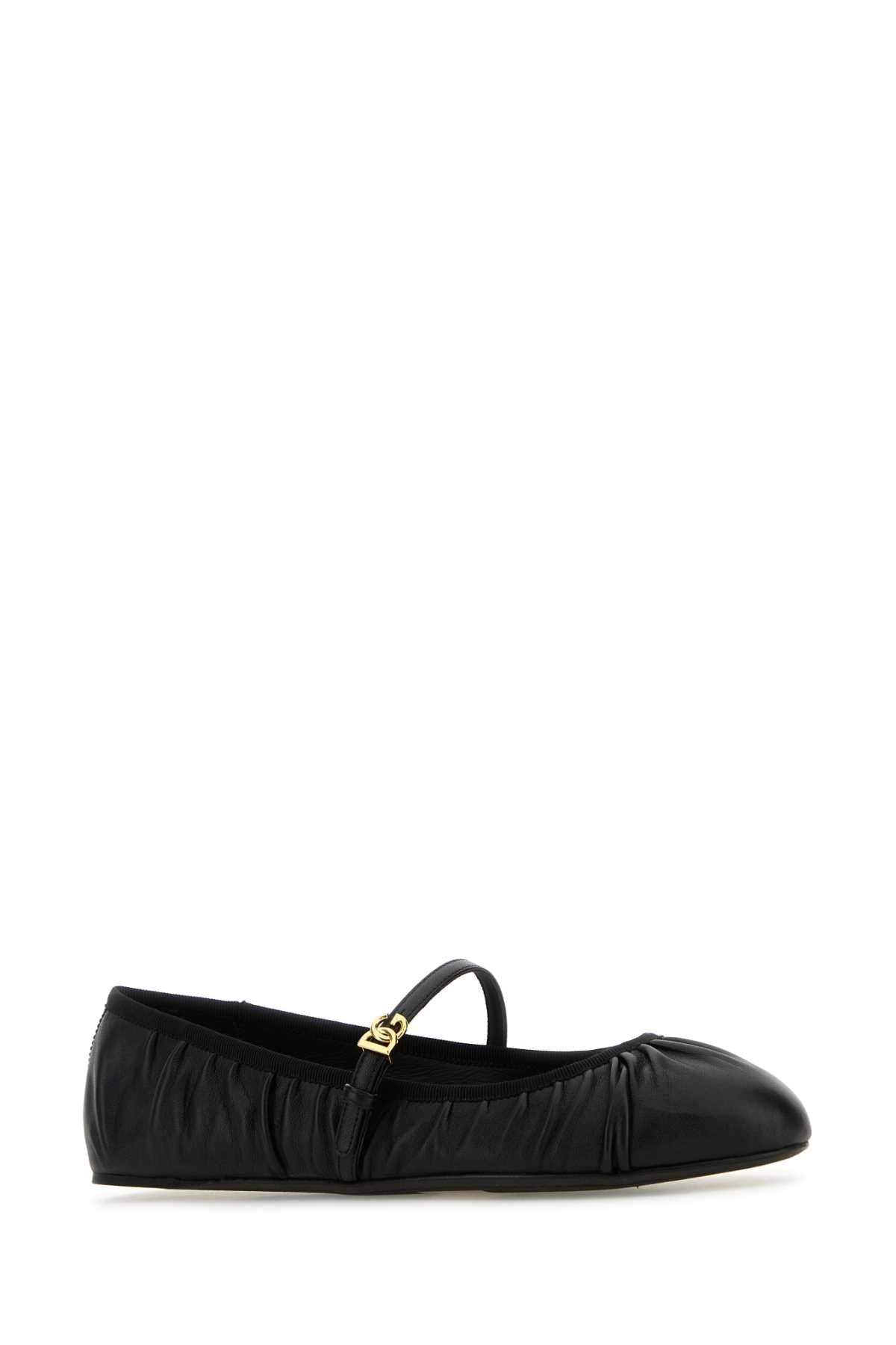 DOLCE & GABBANA BALLERINA For Women Exterior: 100% Lamb Interior: 100% Lamb Sole: Cuoio