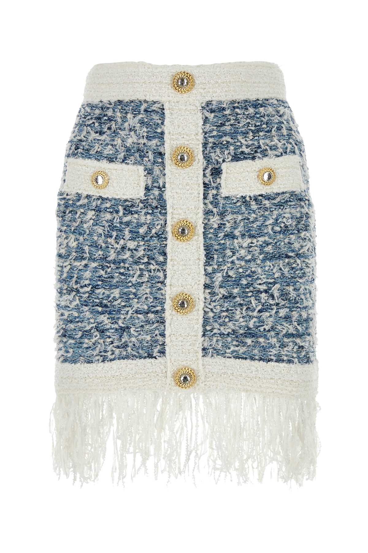BALMAIN GONNA For Women Exterior: 53% Viscose 17% Linen 14% Cotton 11% Polyester 5% Nylon