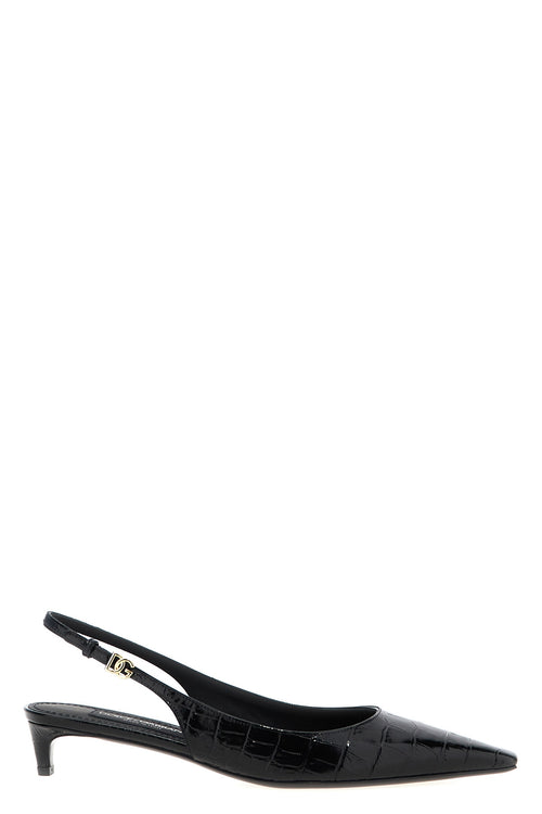 DOLCE & GABBANA 'Mun' slingback For Women 100% calfskin leather (Bos Taurus)