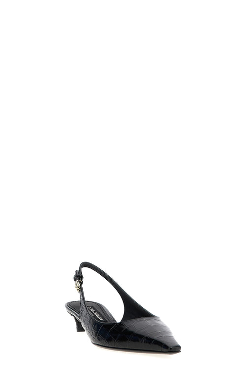DOLCE & GABBANA 'Mun' slingback For Women 100% calfskin leather (Bos Taurus)