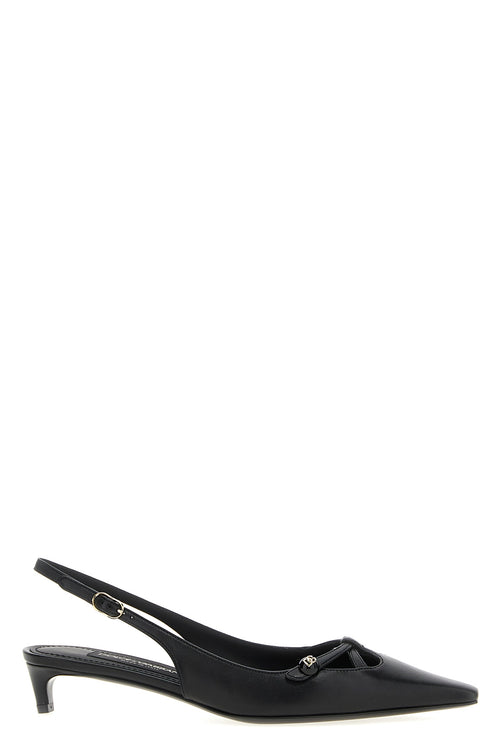 DOLCE & GABBANA 'Mun' slingback For Women 100% lamb leather (Ovis Aries)
