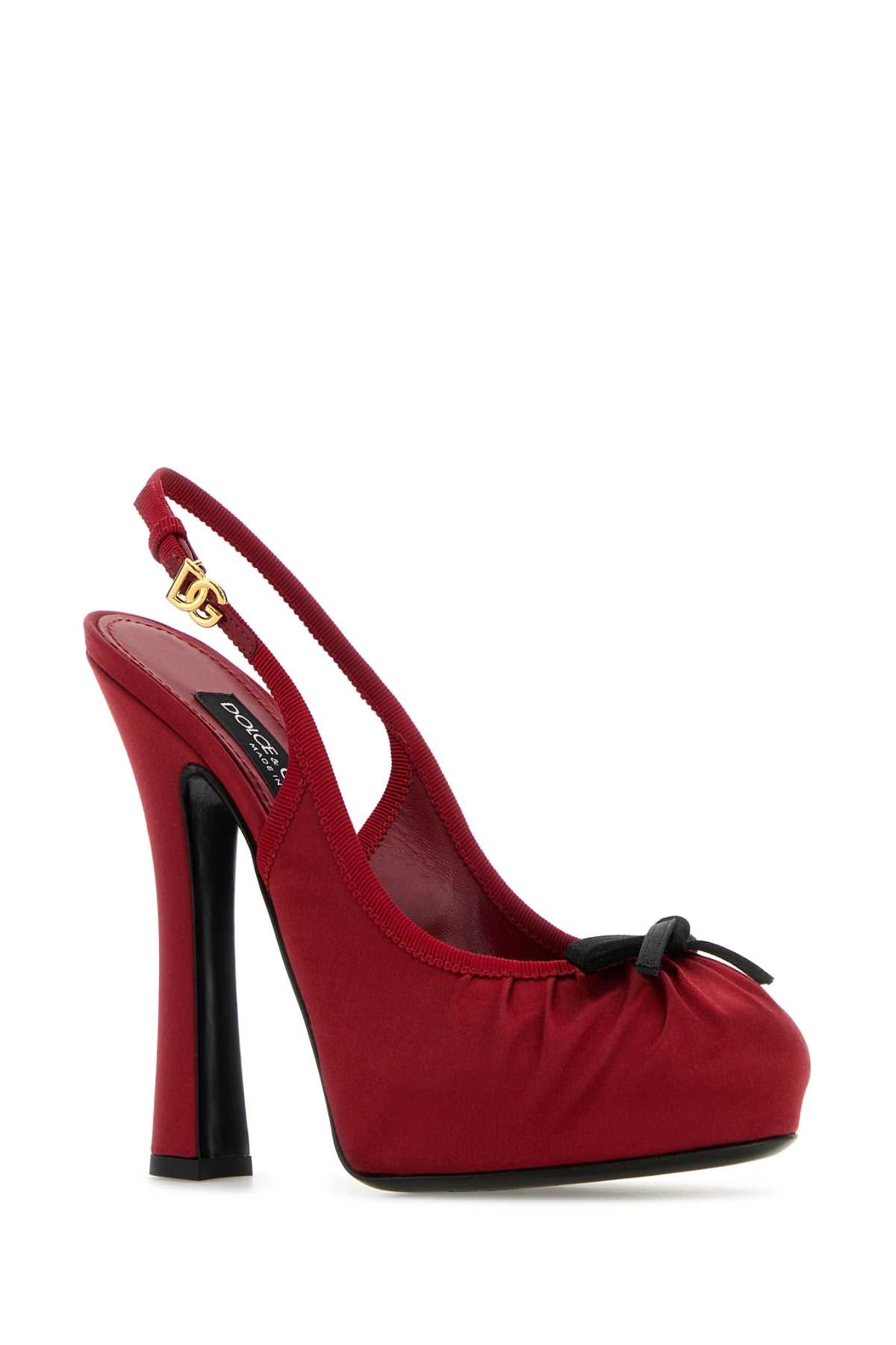 DOLCE & GABBANA SLINGBACK For Women Exterior: 100% Fabric Interior: 100% Leather Sole: Leather