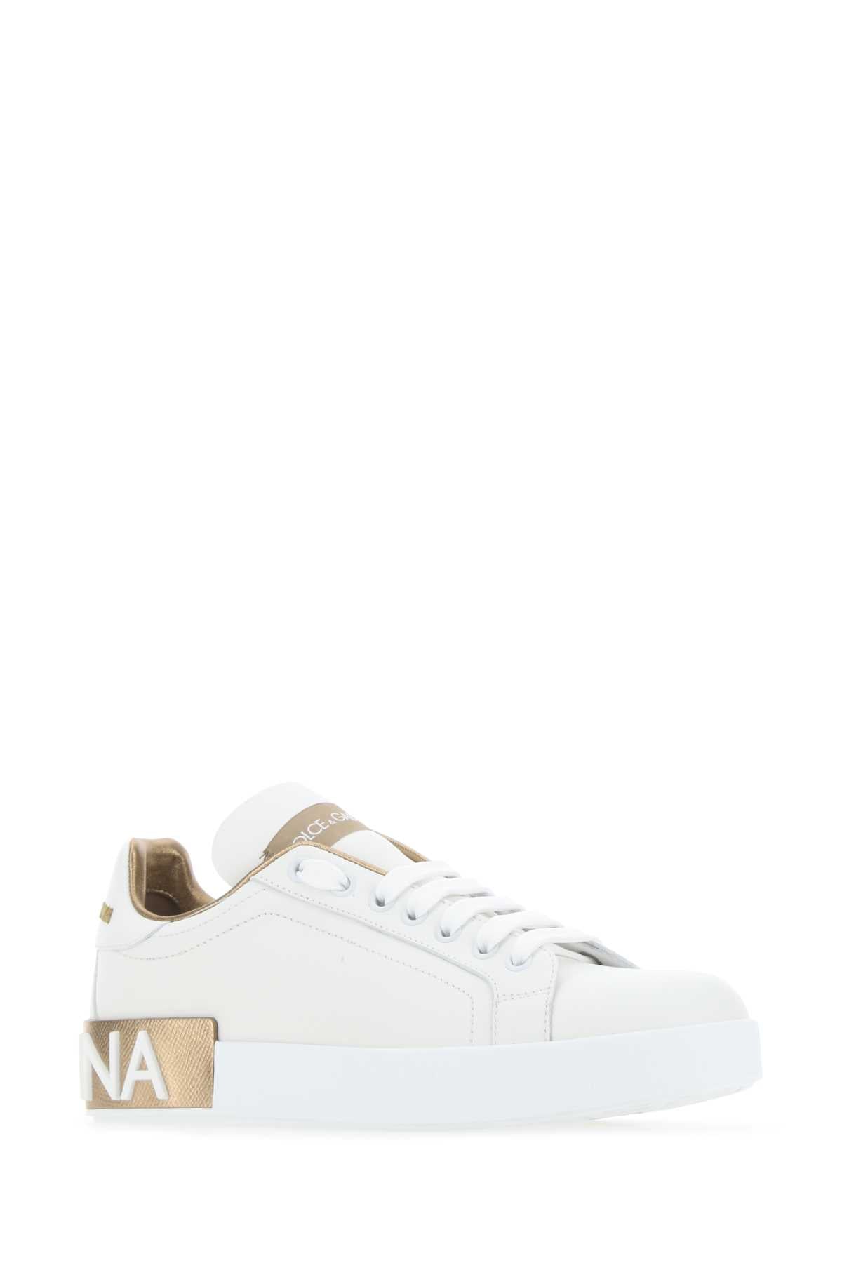 DOLCE & GABBANA SNEAKERS For Women Exterior: 100% Calf Interior: 100% Leather Sole: Rubber