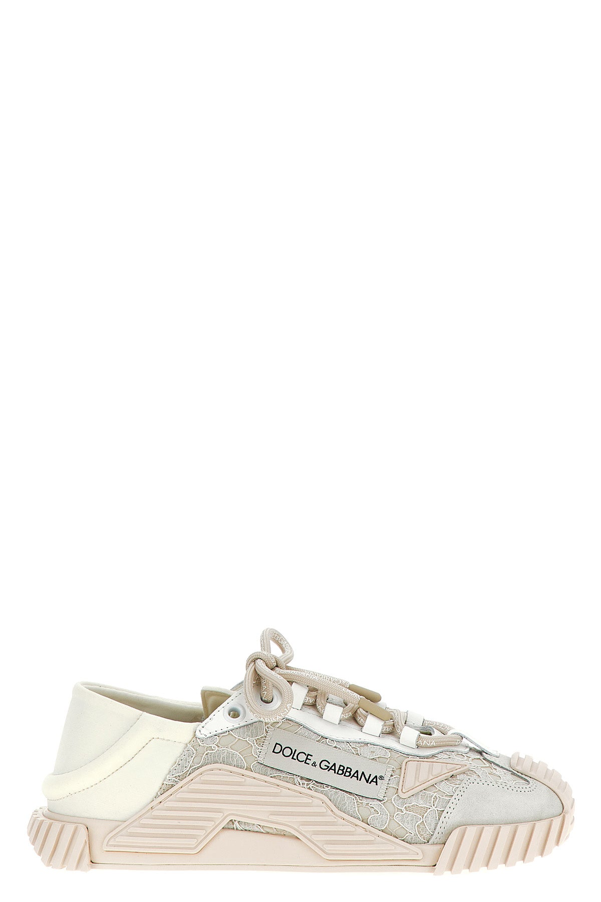 DOLCE & GABBANA Lace sneakers For Women 43% polyamide 10% acrylic 5% cotton 21% calf leather