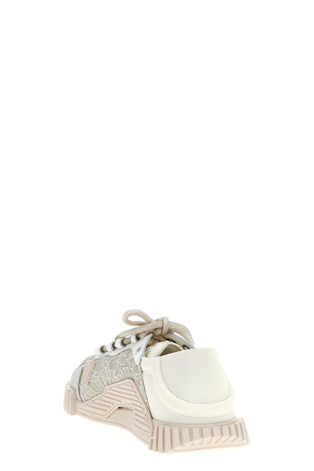 DOLCE & GABBANA Lace sneakers For Women 43% polyamide 10% acrylic 5% cotton 21% calf leather