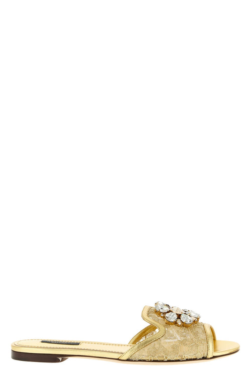 DOLCE & GABBANA 'Taormina' sandals For Women 70% polyamide 25% polyester 05% lamb