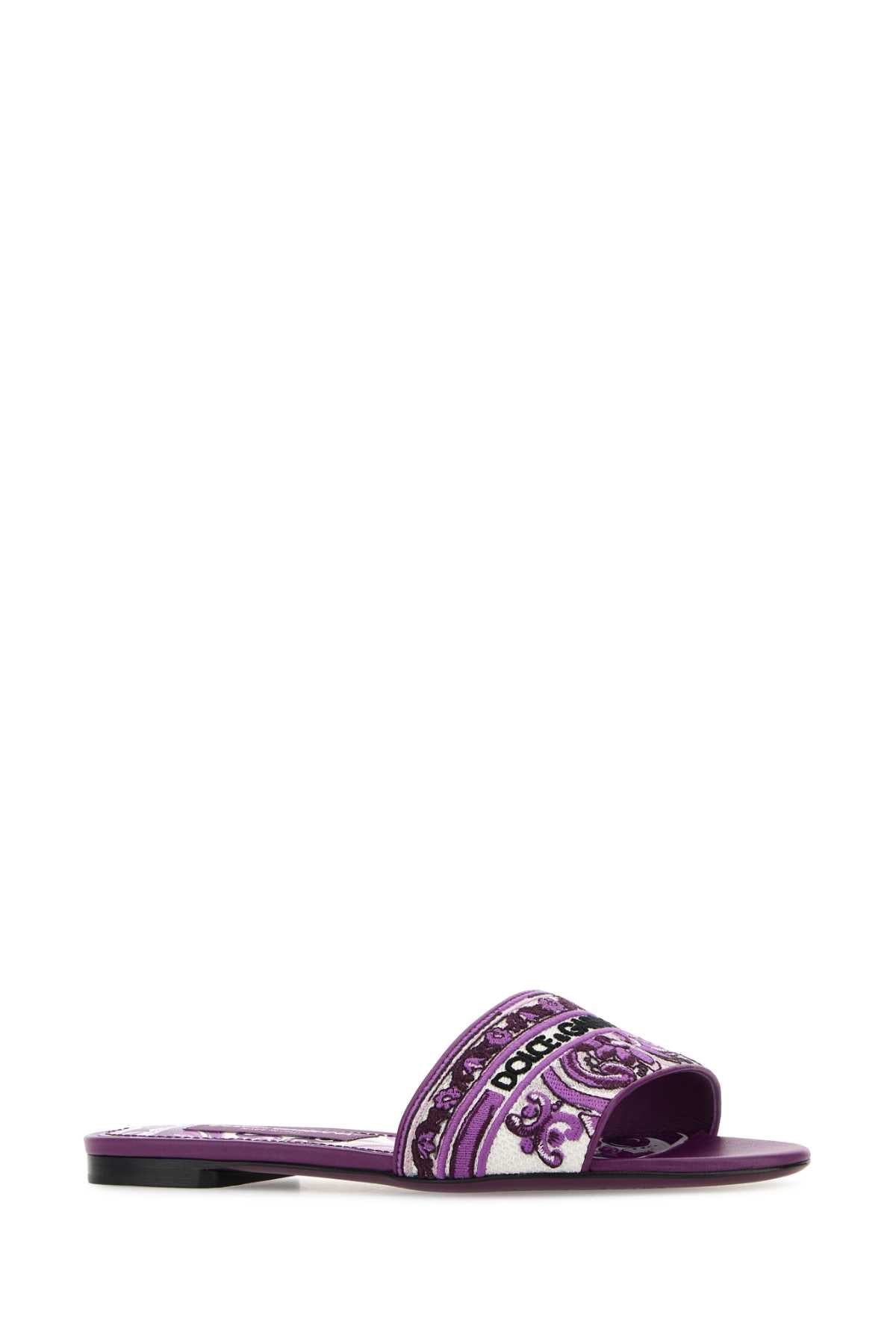 DOLCE & GABBANA FORMALE For Women Exterior: 100% Fabric Interior: 100% Leather 100% Fabric Sole: Leather