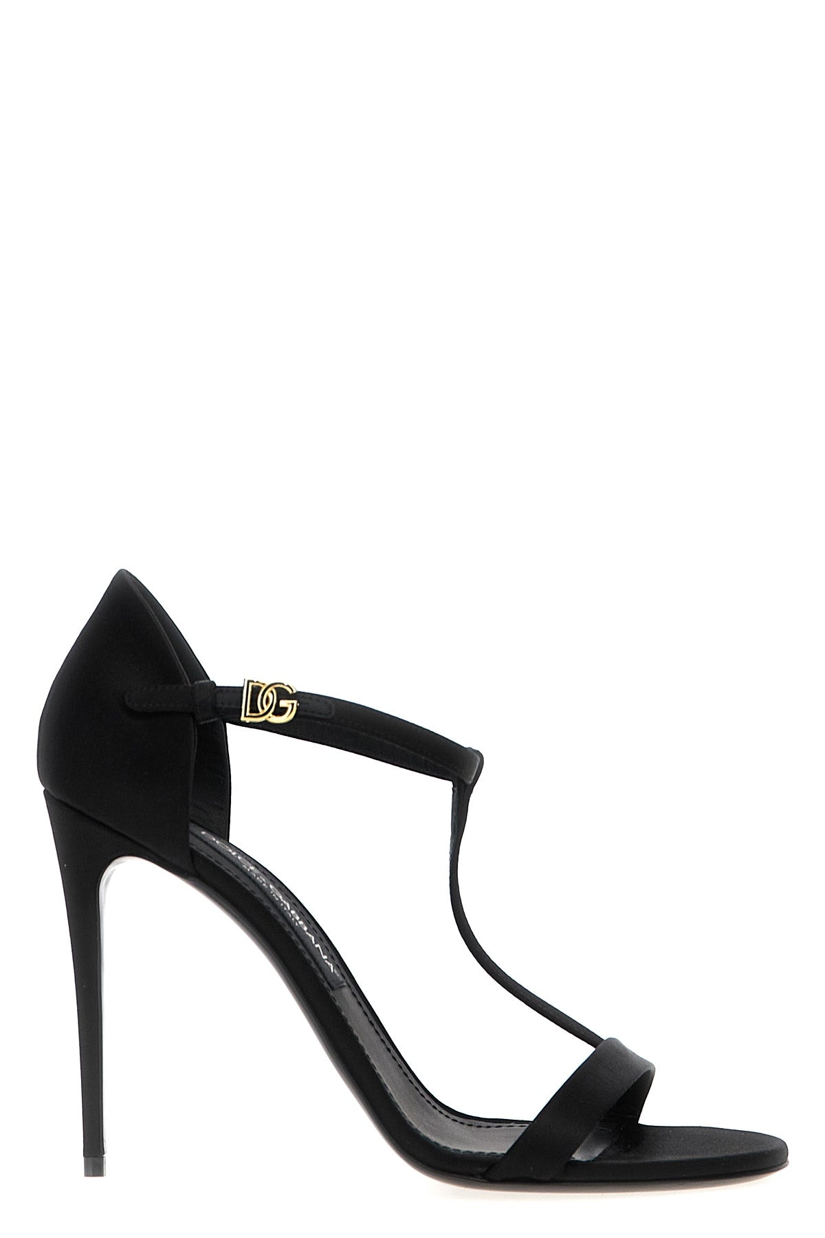 DOLCE & GABBANA 'T-Bar' sandals For Women 68% viscose, 32% silk