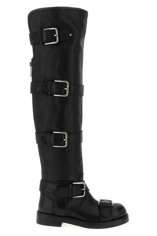 DOLCE & GABBANA 'Bernini' biker boots For Women 100% horse leather