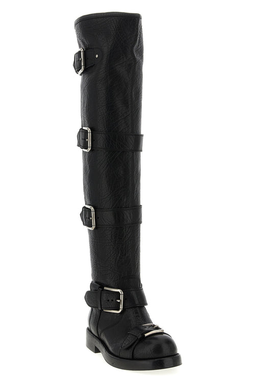 DOLCE & GABBANA 'Bernini' biker boots For Women 100% horse leather
