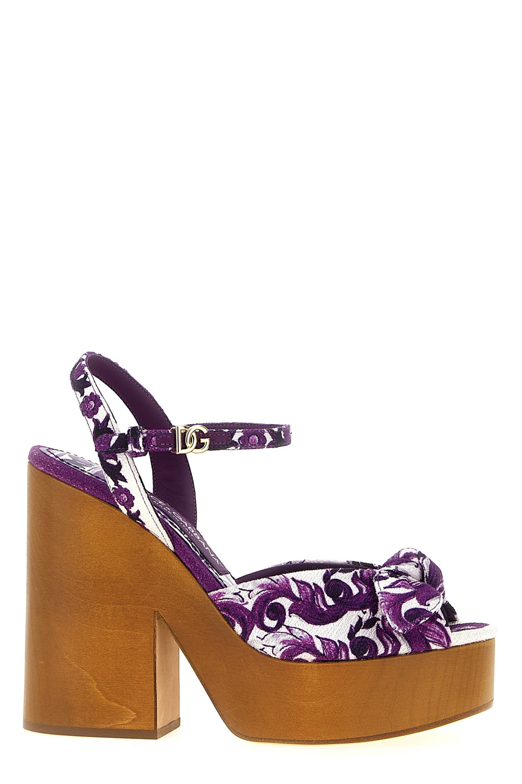 DOLCE & GABBANA 'Maiolica' sandals For Women 47% co, 38% vi, 14% li, 1% ea