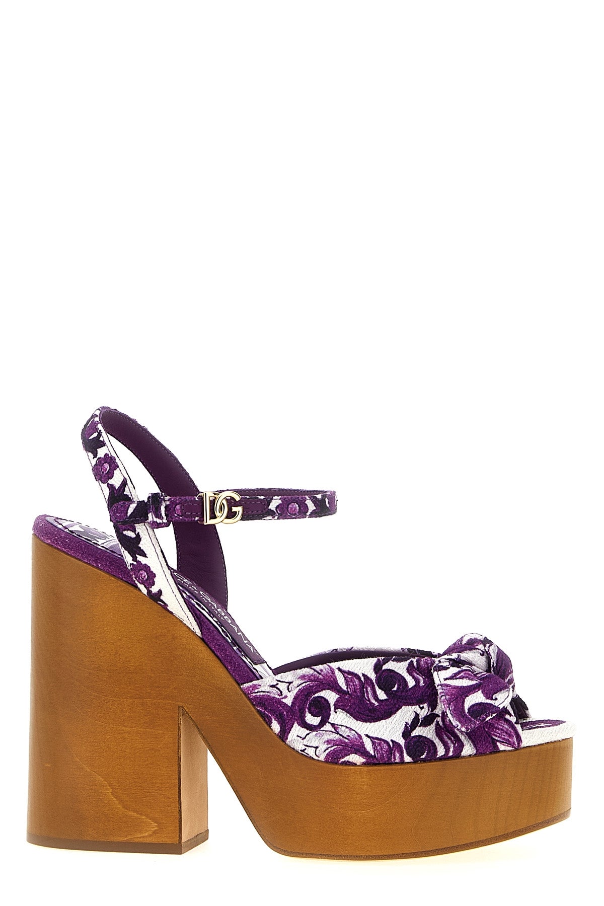 DOLCE & GABBANA 'Maiolica' sandals For Women 47% co, 38% vi, 14% li, 1% ea