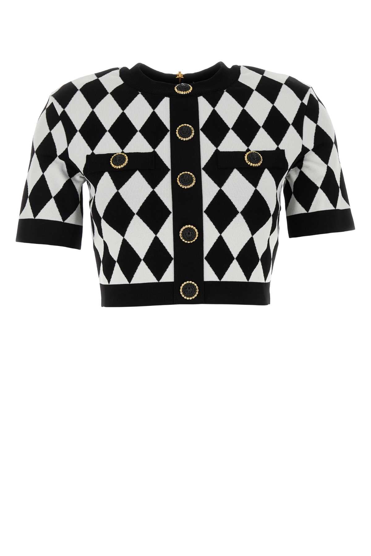 BALMAIN MAGLIA For Women Exterior: 88% Viscose 10% Polyester 2% Nylon
