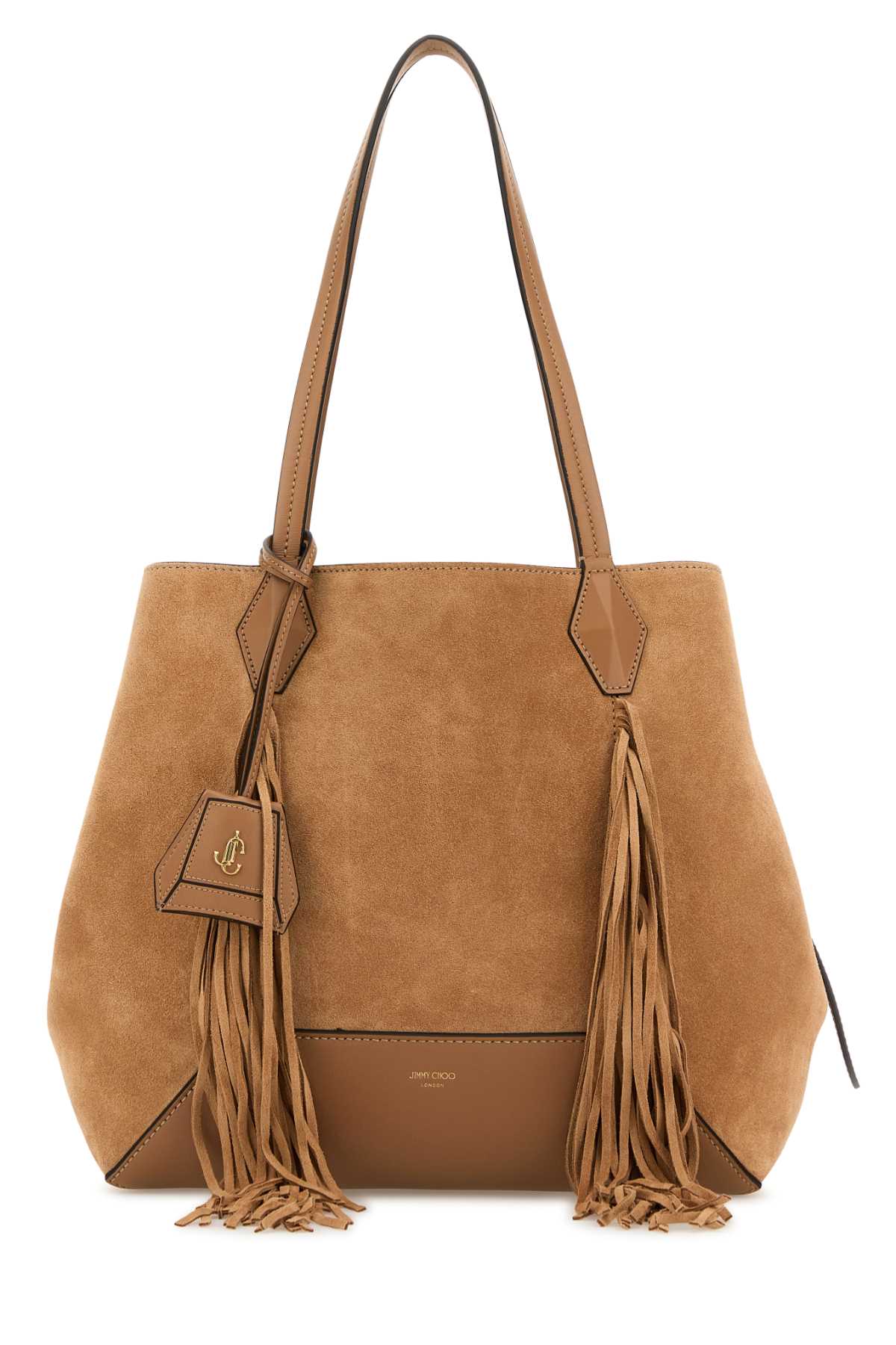 JIMMY CHOO DIAMOND TOTE/M For Women Exterior: 100% Suede Lining: 100% Suede Finishing: Golden metal