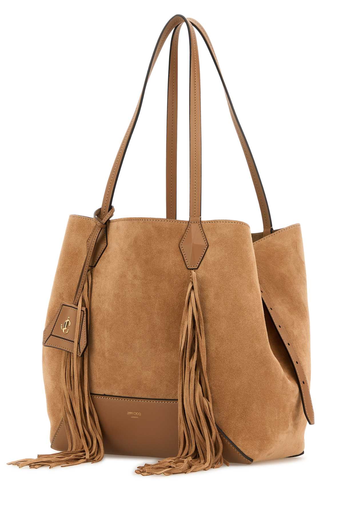 JIMMY CHOO DIAMOND TOTE/M For Women Exterior: 100% Suede Lining: 100% Suede Finishing: Golden metal