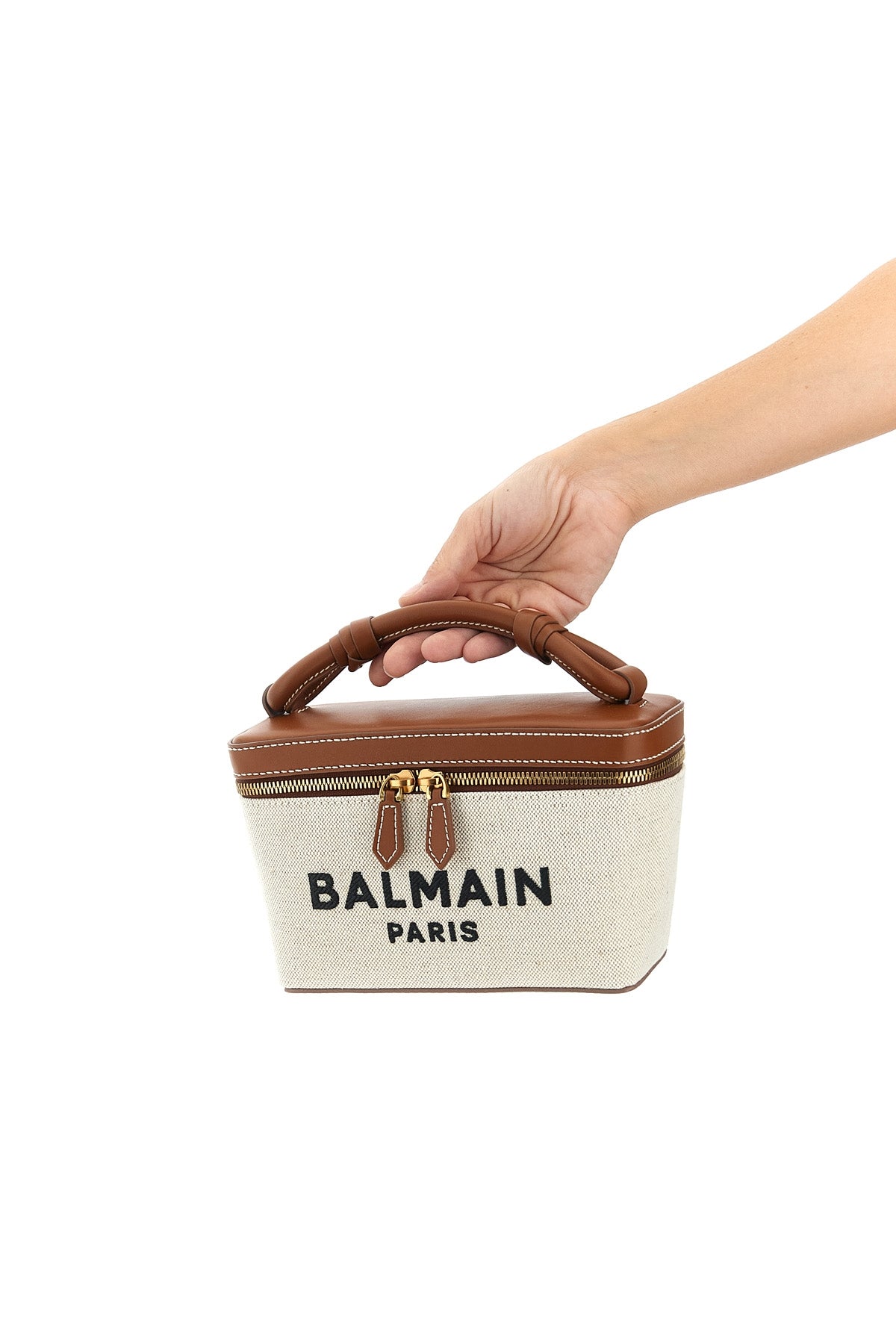 BALMAIN 'Trousse B-Army' crossbody bag For Women 58% cotton, 42% linen