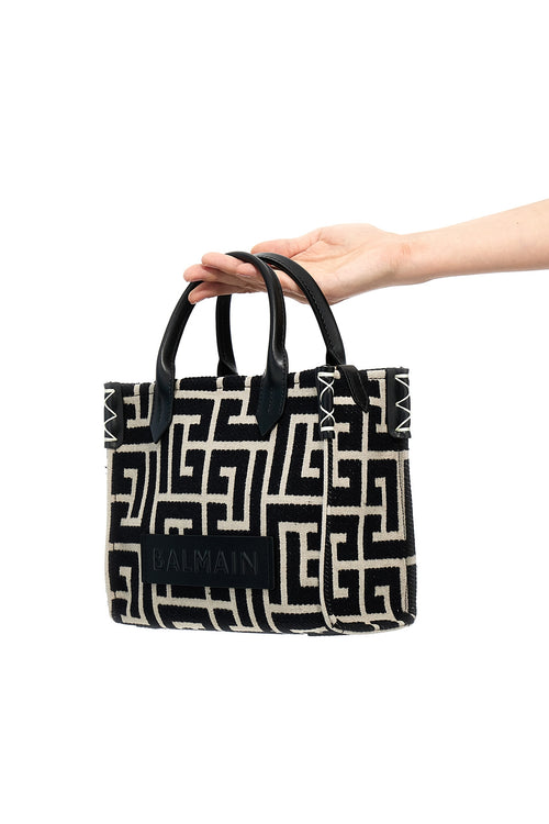 BALMAIN 'B-Army Small' shopping bag For Women 88% cotton, 12% polyester