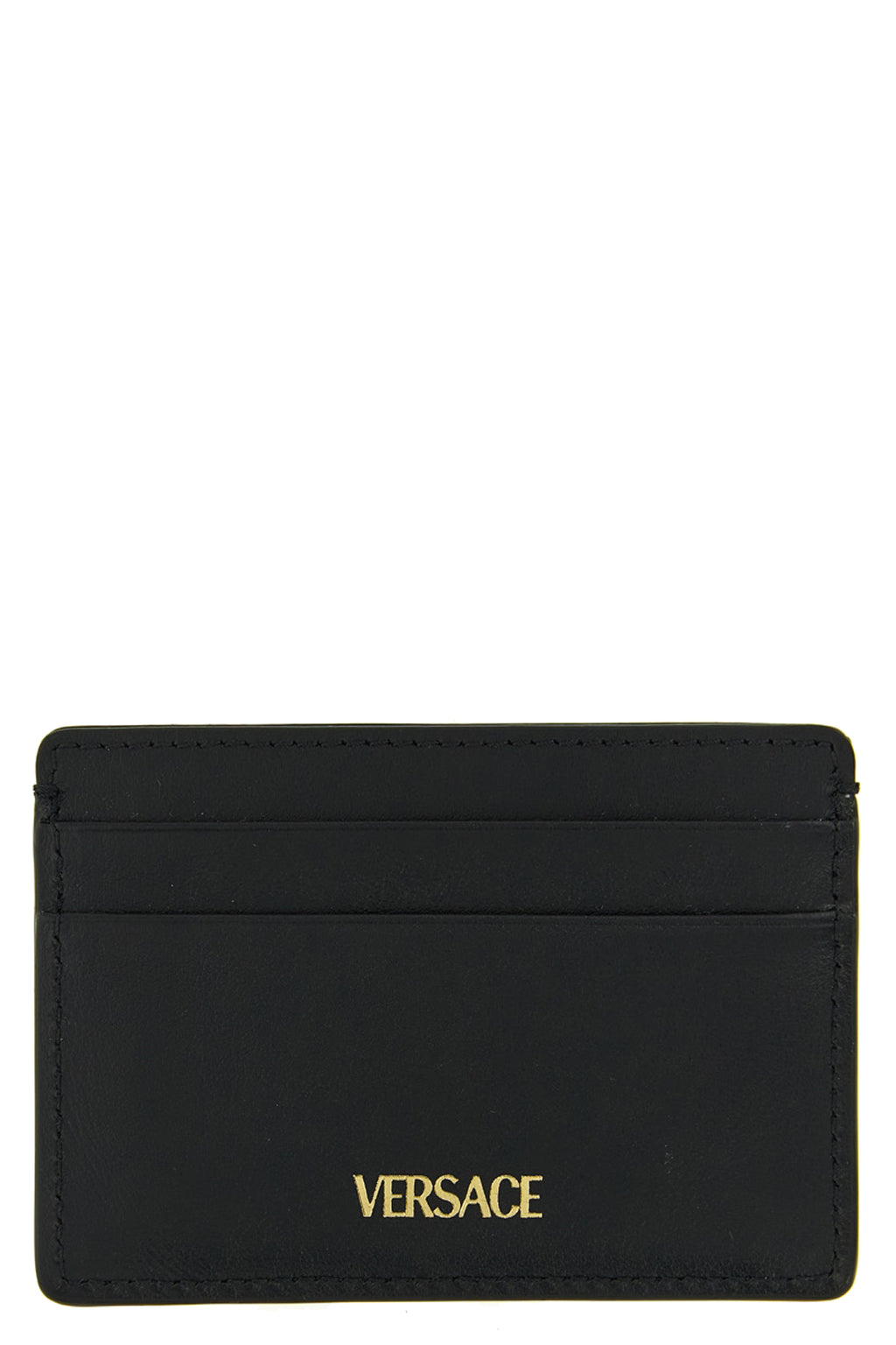 VERSACE 'V Logo' card holder For Men 100% calfskin leather (Bos Taurus)