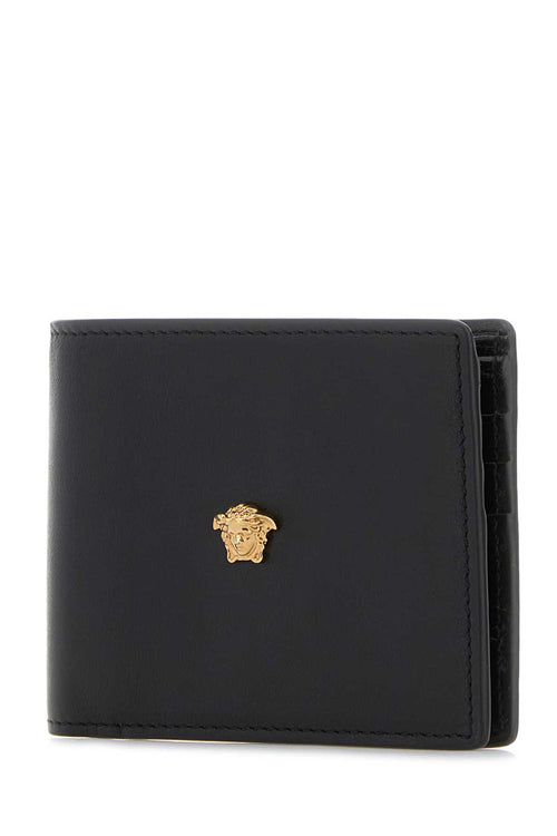 VERSACE BI-FOLD WALLET CALF LEATHER For Men Exterior: 100% Calf