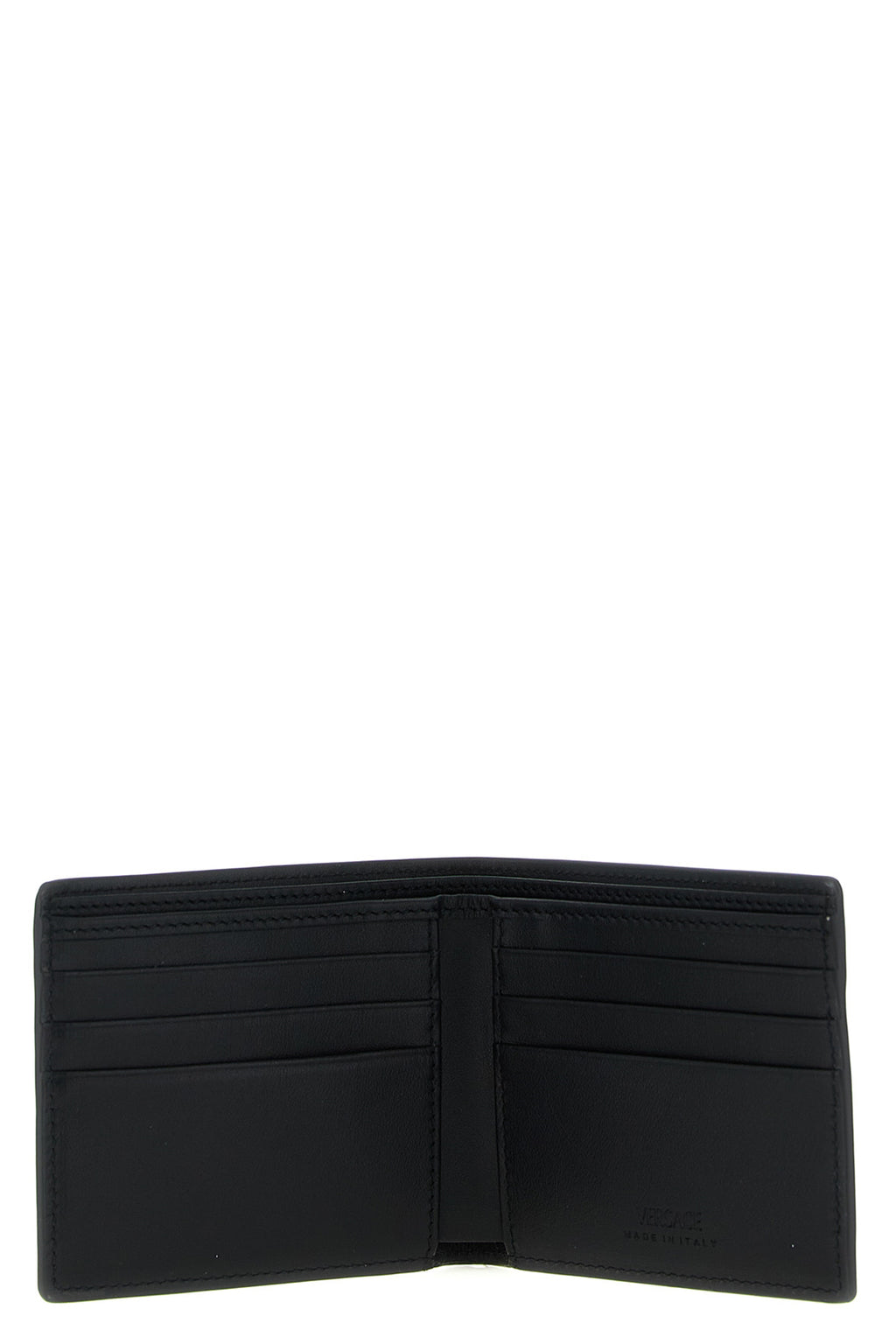 VERSACE 'V Logo' wallet For Men 100% calfskin leather (Bos Taurus)