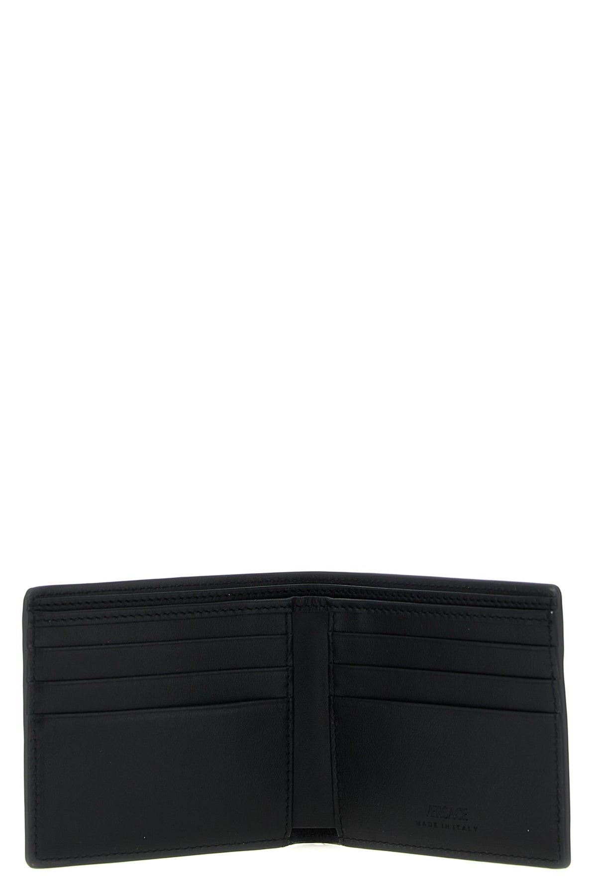 VERSACE 'V Logo' wallet For Men 100% calfskin leather (Bos Taurus)