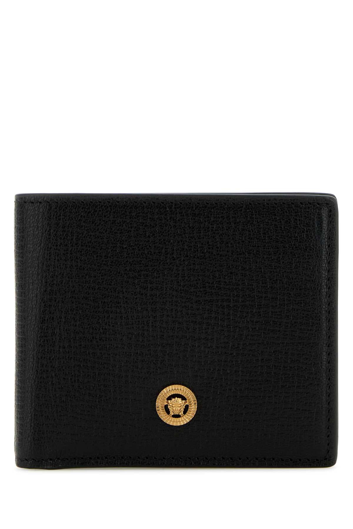 VERSACE WALLET W/COIN GOAT LEATHER For Men Exterior: 100% Calf Finishing: Golden metal