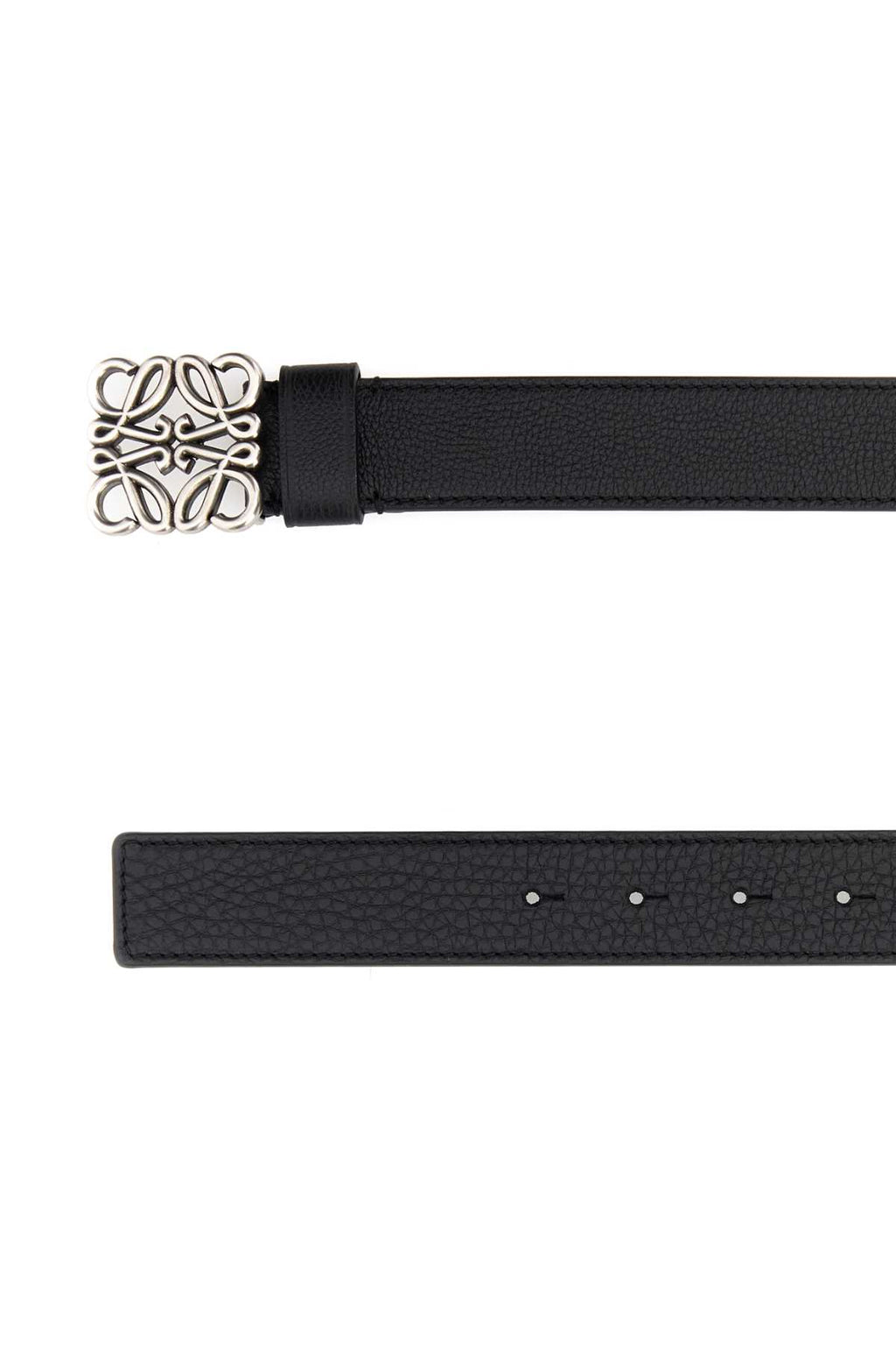 LOEWE ANAGRAM CHUNKY 3.2CM BELT For Men Exterior: 100% Leather Finishing: Silver metal