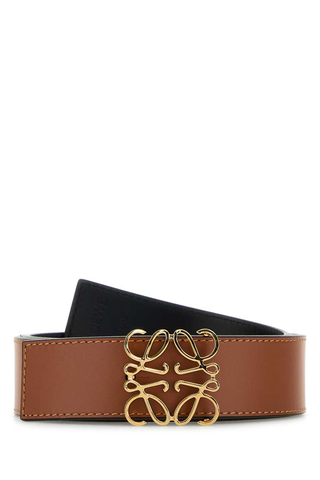 LOEWE REVERSIBLE ANAGRAM BELT 3.5CM For Men Exterior: 100% Calf Finishing: Golden metal