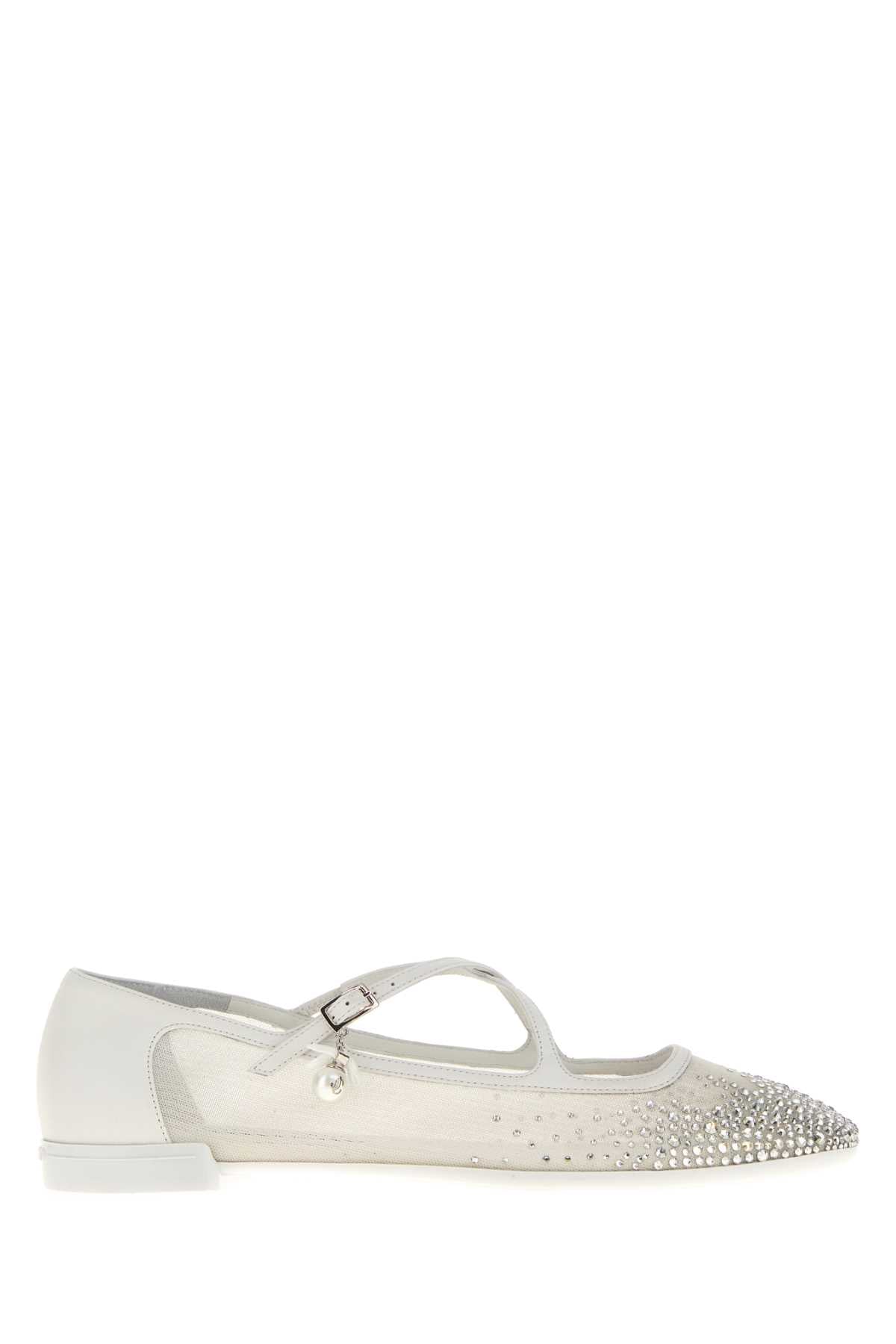 JIMMY CHOO ELERI BALLERINA For Women Exterior: 100% Fabric Interior: 100% Fabric Sole: Rubber
