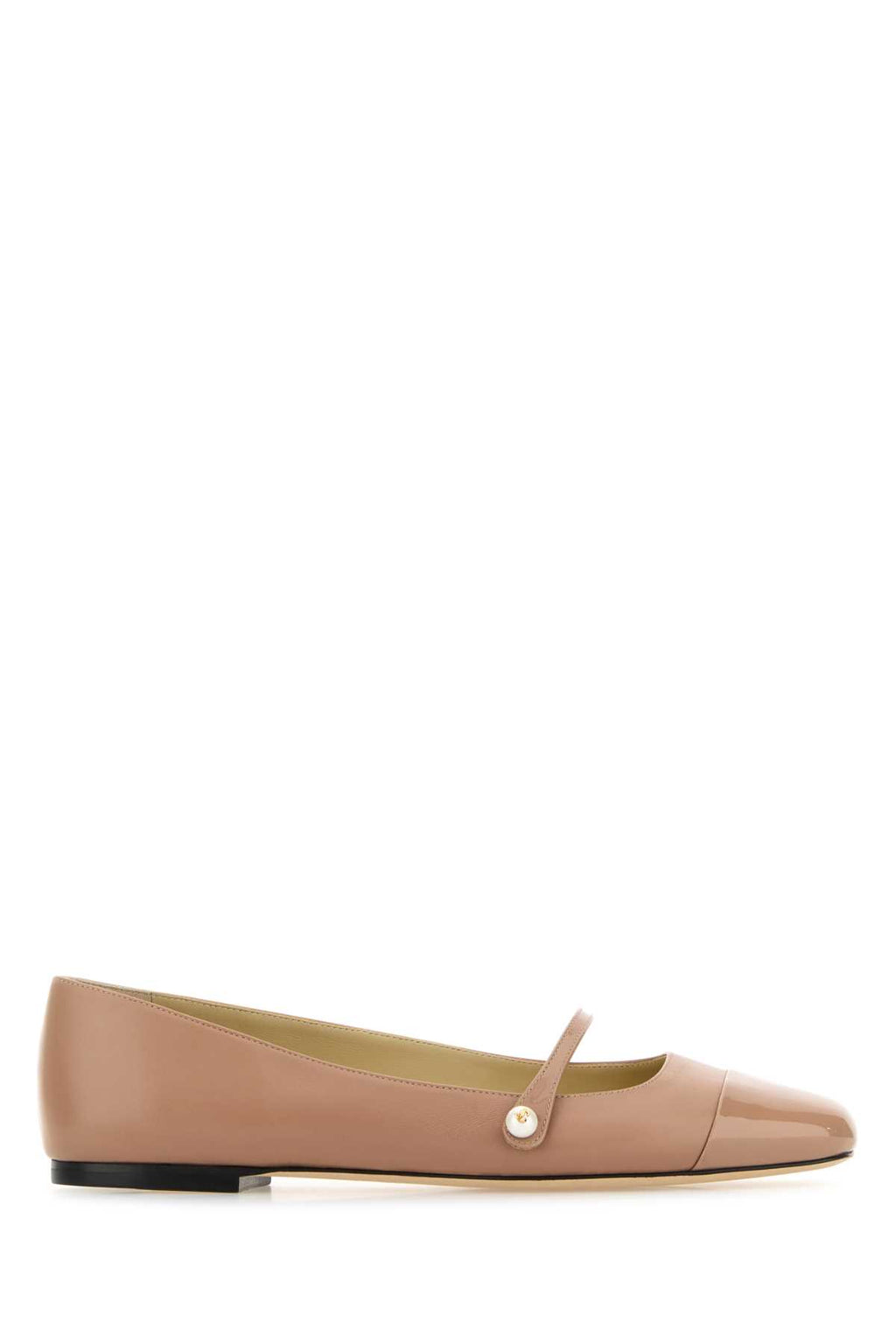 JIMMY CHOO ELISA FLAT For Women Exterior: 100% Nappa leather Interior: 100% Leather Sole: Leather