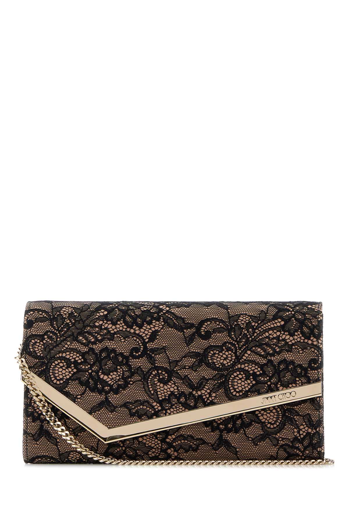 JIMMY CHOO EMMIE For Women Exterior: 100% Fabric Lining: 100% Fabric Finishing: Platinum
