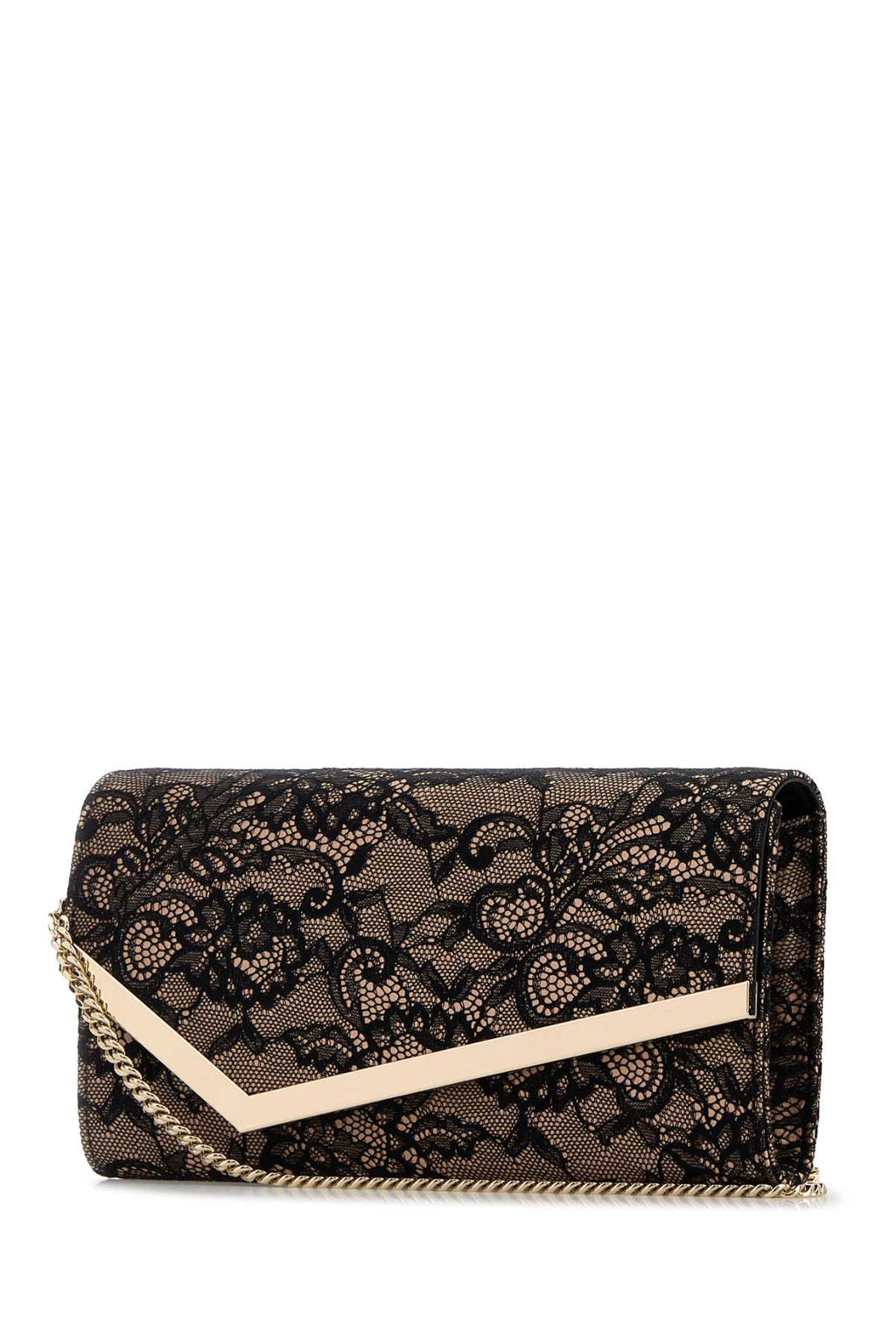 JIMMY CHOO EMMIE For Women Exterior: 100% Fabric Lining: 100% Fabric Finishing: Platinum