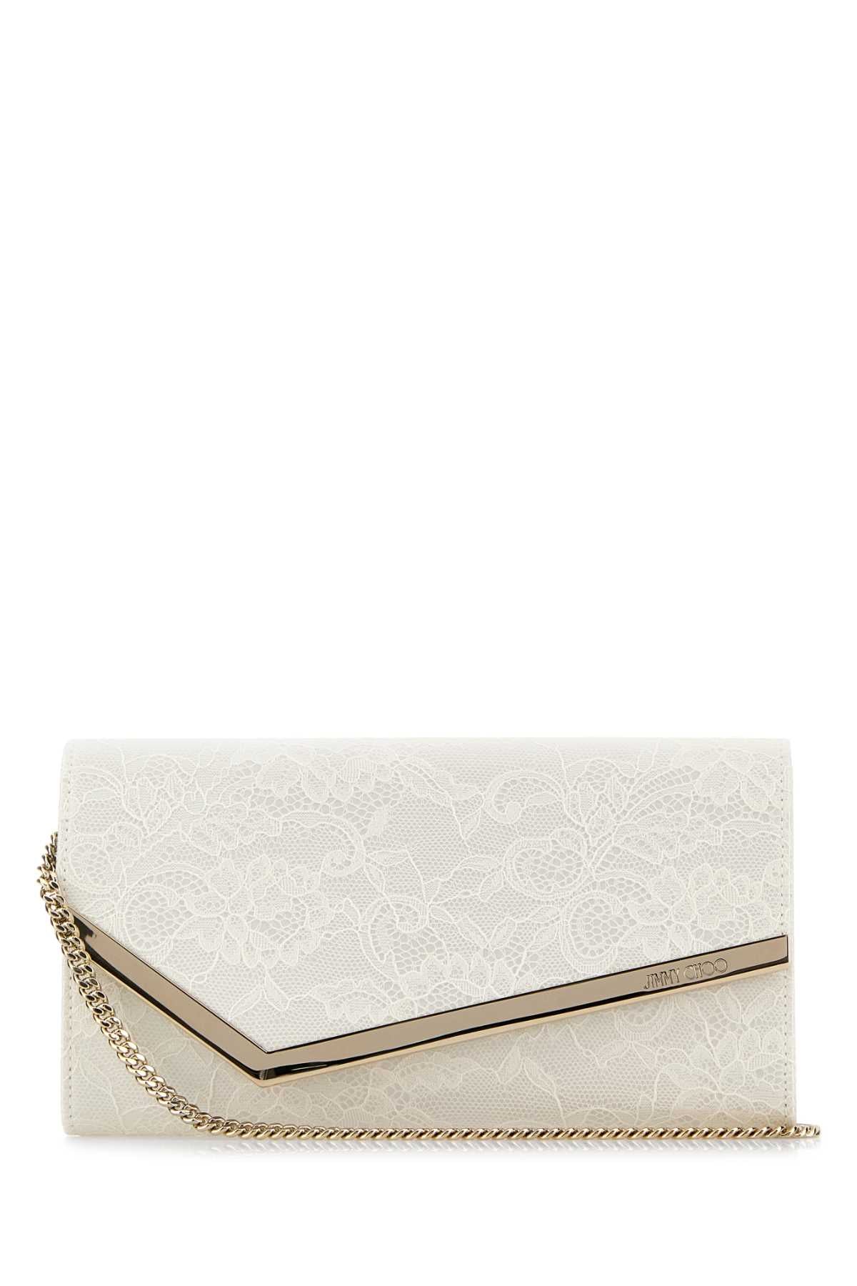 JIMMY CHOO EMMIE For Women Exterior: 100% Fabric Lining: 100% Fabric Finishing: Platinum