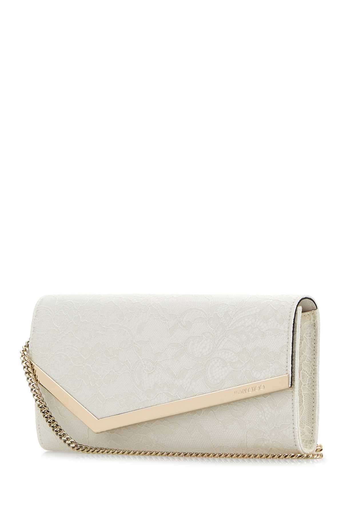 JIMMY CHOO EMMIE For Women Exterior: 100% Fabric Lining: 100% Fabric Finishing: Platinum